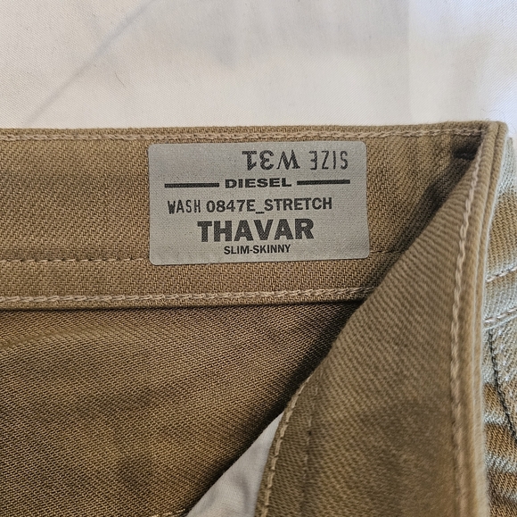 DIESEL JEANS - LIKE BRAND NEW  - Olive color - Picture 3 of 6